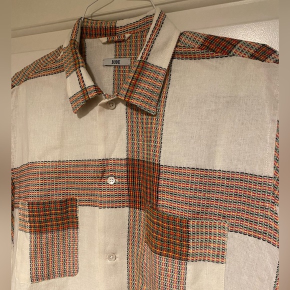 BODE Woven Short Sleeve Button Down - Picture 3 of 9